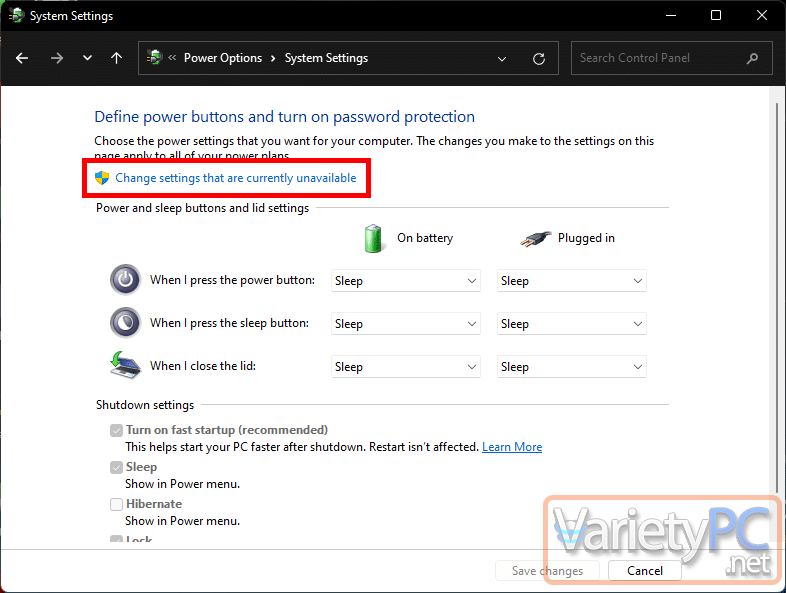 system settings in windows are saved