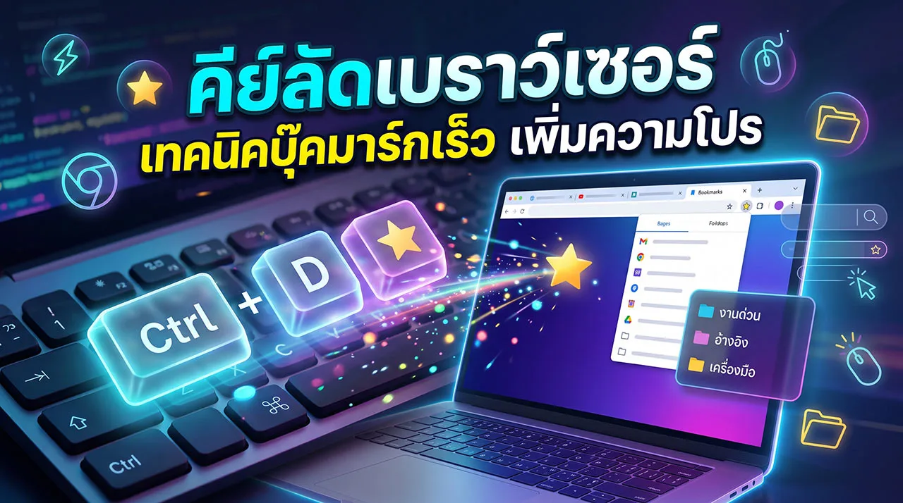 ปุ่ม Hotkey บันทึกบุ๊คมาร์คอย่างรวดเร็ว