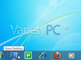 How To Pin Show Desktop Option to Windows 7 Taskbar