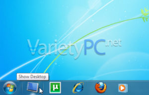 How To Pin Show Desktop Option to Windows 7 Taskbar