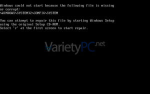 วิธีแก้ Config\System มีปัญหาเข้าวินโดวส์ไม่ได้