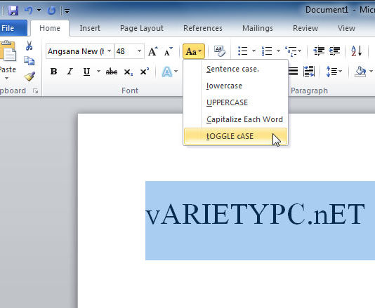 ปรับเปลี่ยนข้อความง่ายๆเพียงปุ่มเดียวใน Microsoft Word 2010 ปรับเปลี่ยนข้อความง่ายๆเพียงปุ่มเดียวใน Microsoft Word 2010