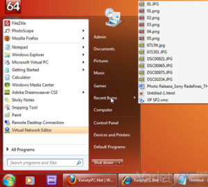 วิธีเปิดการใช้งานเมนู Recent จากค่ามาตรฐานของ Windows 7