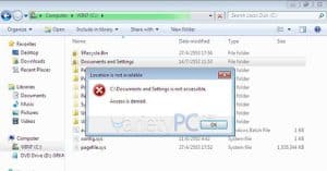 เข้าใช้งาน Documents and Settings ไม่ได้ ทั้งที่ตัวเองเป็นแอดมิน