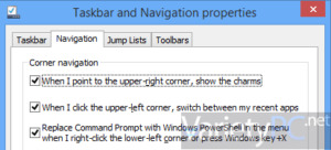 วิธีปิดการทำงานแท็บ Charms bar บน Windows 8