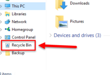 วิธีโชว์-ซ่อน Recycle Bin ที่ Navigation Pane บน Windows 10