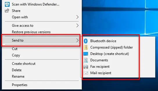 add-folder-to-send-to-menu-windows-10-tt การเพิ่มโฟลเดอร์เอาไว้ที่ Send to Menu บน Windows 10