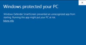 วิธีปิด Windows protected your PC บน Windows 10
