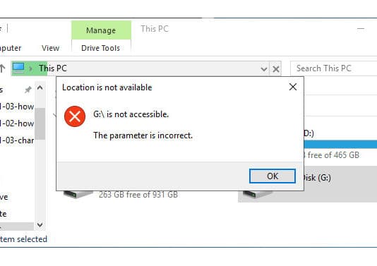 วิธีแก้ฮาร์ดดิสก์ฟ้อง Location is not available บน Windows 10 วิธีแก้ฮาร์ดดิสก์ฟ้อง Location is not available บน Windows 10