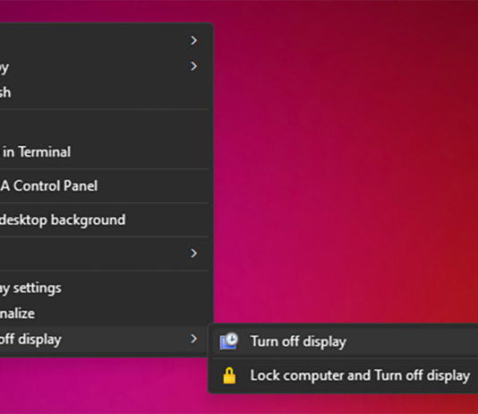 วิธีเพิ่มหัวข้อ Turn off Display ไว้ที่เมนูคลิกขวาบน Windows 11 วิธีเพิ่มหัวข้อ Turn off Display ไว้ที่เมนูคลิกขวาบน Windows 11