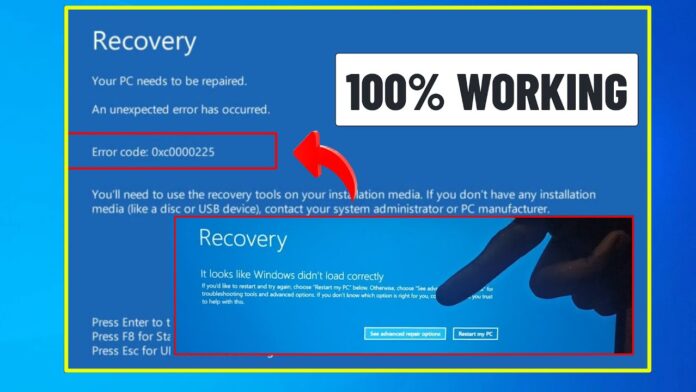 วิธีแก้ไข Error Code 0xc0000225 บน Windows 11
