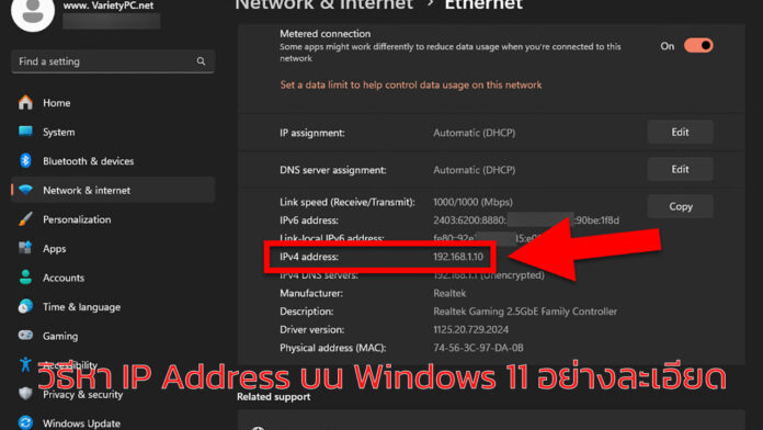 วิธีหา IP Address บน Windows 11 อย่างละเอียด