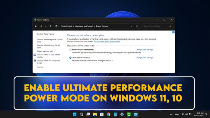 วิธีเพิ่มพลัง Ultimate Performance ให้ระบบ Windows 11