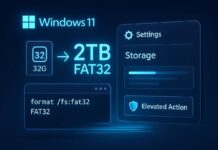 Windows 11 ปลดล็อกขีดจำกัด FAT32 ฟอร์แมตได้สูงสุด 2TB