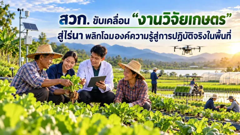 สวก. ขับเคลื่อน "งานวิจัยเกษตร" สู่ไร่นา พลิกโฉมองค์ความรู้สู่การปฏิบัติจริงในพื้นที่