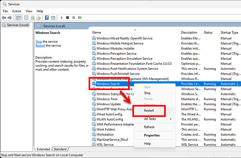 ภาพ Task Manager ใน Windows แสดงการรีสตาร์ทกระบวนการ 'Windows Explorer' เพื่อรีเฟรชแถบ Taskbar