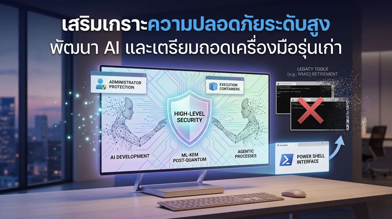 เสริมเกราะความปลอดภัยระดับสูง พัฒนา AI และเตรียมถอดเครื่องมือรุ่นเก่า