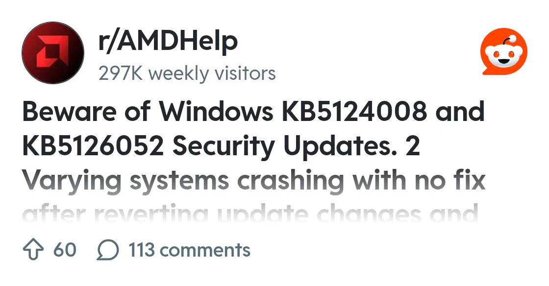 AMD Radeon Windows 11 พบปัญหา Driver Crash และจอค้างหลังติดตั้งอัปเดตเดือนกันยายน