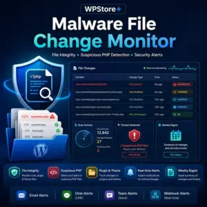 WPStore+ Malware File Change Monitor | ปลั๊กอินตรวจสอบไฟล์ WordPress
