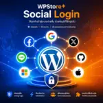 ภาพแบนเนอร์ปลั๊กอิน WPStore Social Login ของ WPStore+ ระบบเข้าสู่ระบบ WordPress ด้วยบัญชีโซเชียล