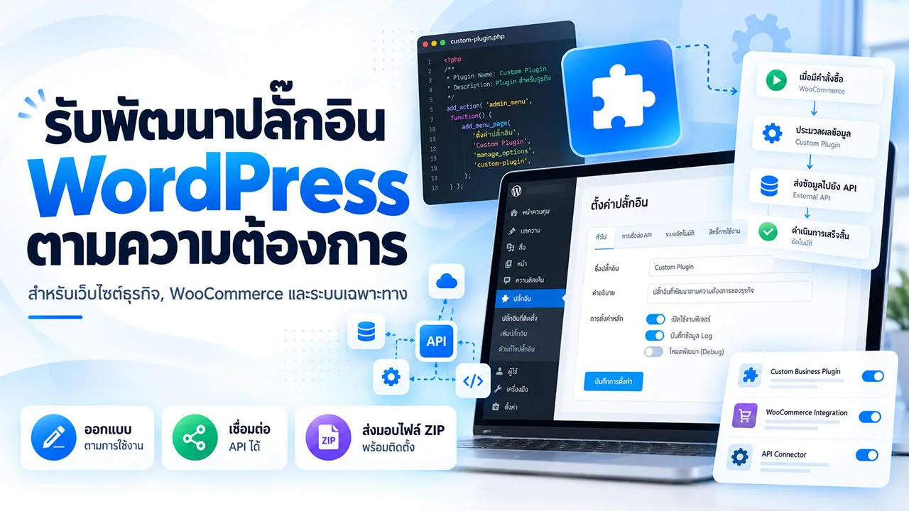 รับพัฒนาปลั๊กอิน WordPress ตามความต้องการ