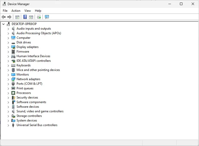 ตรวจสอบและอัปเดตไดรเวอร์ผ่าน Device Manager