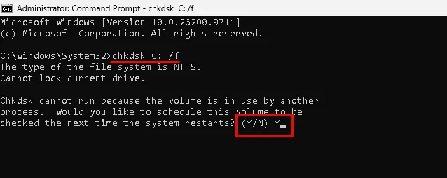 ขั้นตอนวิธีรันคำสั่ง chkdsk เชิงลึก
