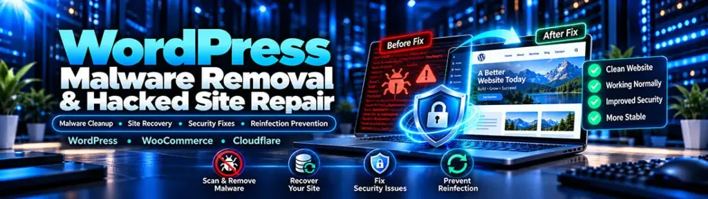 Is your WordPress site hacked, infected with malware, redirecting visitors, or showing security warnings?