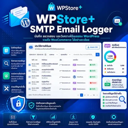 WPStore+ SMTP Email Logger – ปลั๊กอินบันทึกประวัติและตรวจสอบอีเมล WordPress